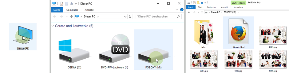 USB-Laufwerk FOBOXY wählen
