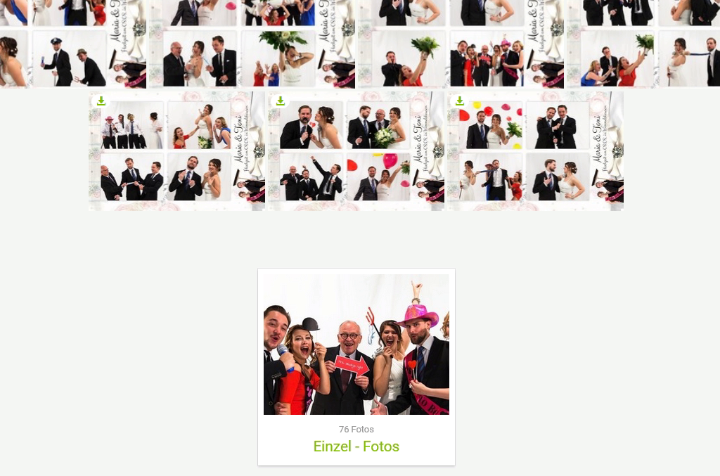So sieht Deine Fotobox Galerie online aus